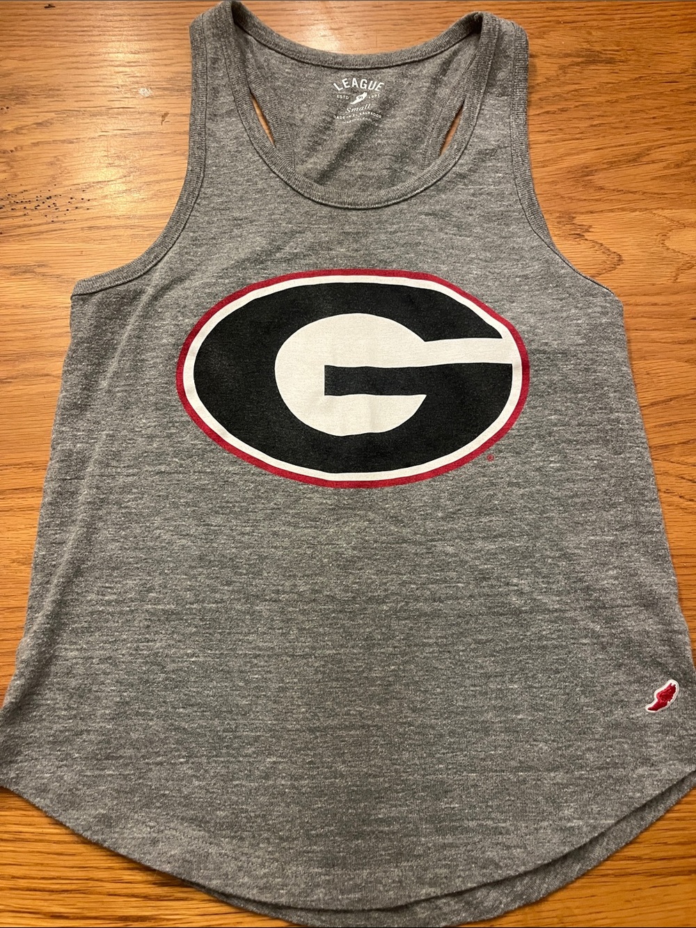 League Grey Georgia Bulldogs Racerback Tank with G Logo